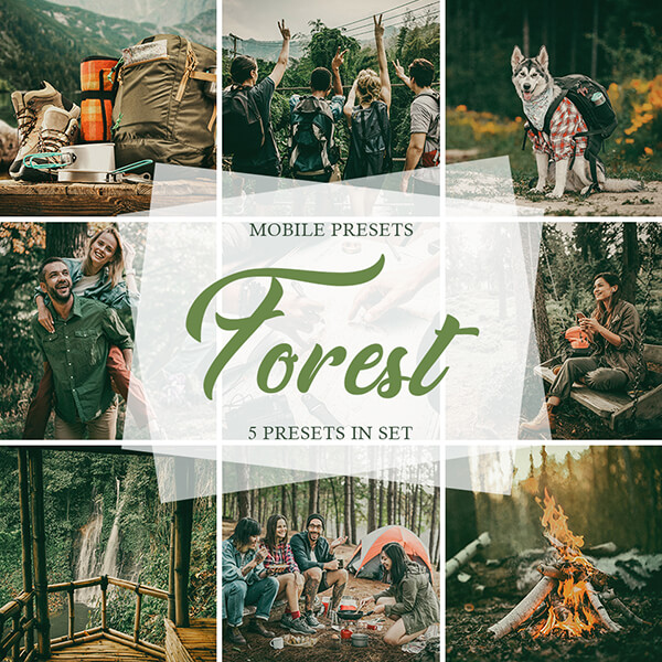 banner mobile presets forest collection