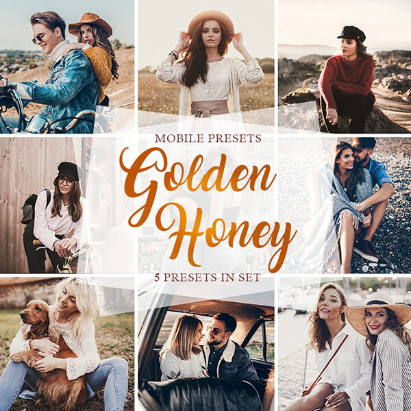 banner mobile presets golden honey