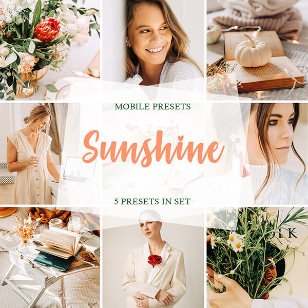 banner mobile presets sunshine collection